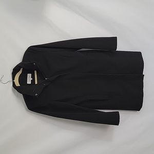 Calvin Klein Small Black Nylon Lined, All Weather Coat Zip, Snap Closure.